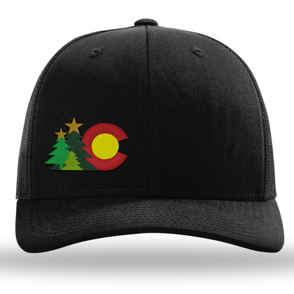CO Christmas Trucker Hat - All Black – Colorado Hat Company