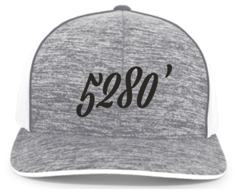 5280 - Flat Bill Snap Back Hat - Heather Grey