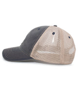 Colorado Mountain Super Soft Mesh Snap Back Trucker Hat - Navy & Tan