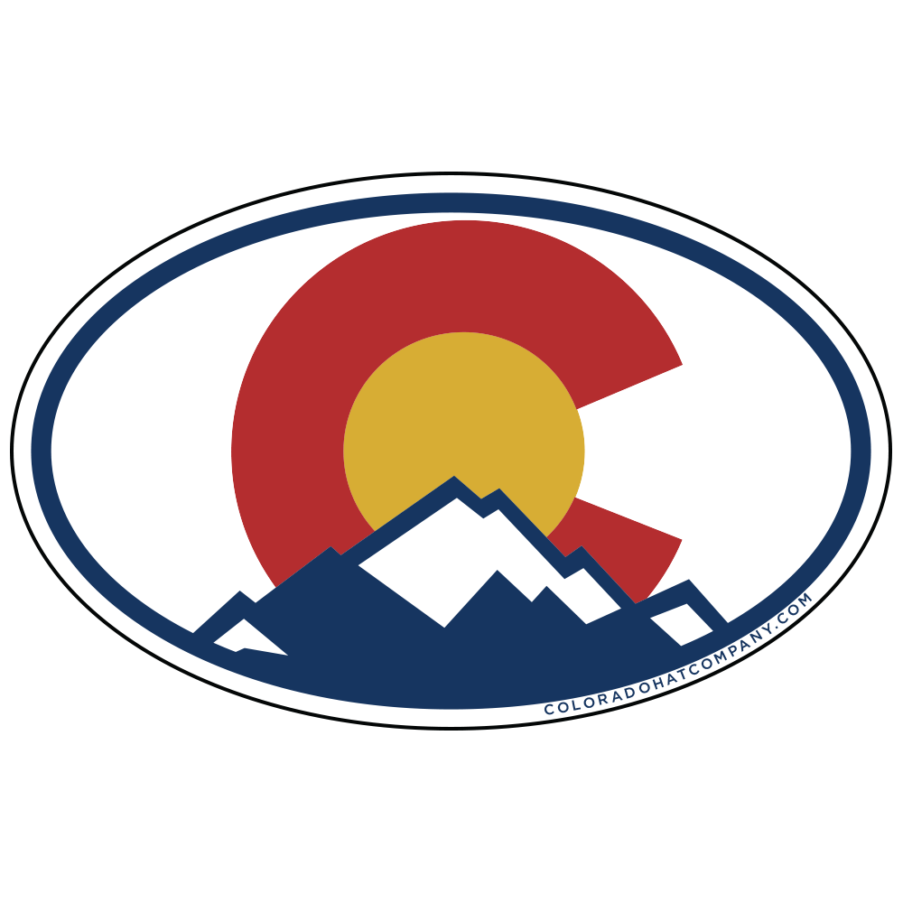 Colorado Mountain Logo Oval Sticker – Colorado Hat Company